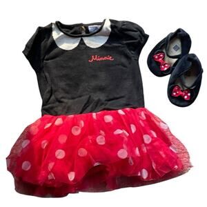 Minnie Mouse 18-24 Mo Babygap Disney Girl Tulle Tutu Sweater Dress Shoes